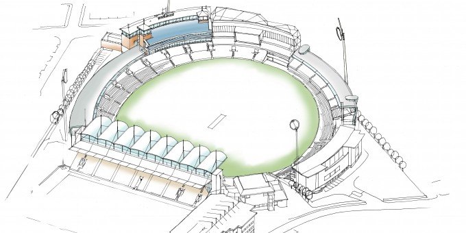Cricket Stadium dot to dot printable worksheet - Connect The Dots
