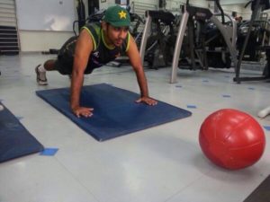 Sarfaraz Ahmed at Gym