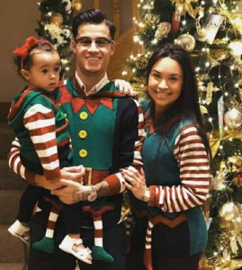 Philippe Coutinho with his family