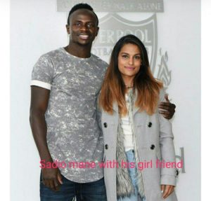 Sadio mane with his girl friend