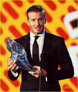 david beckham after won award