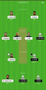 PF vs ALZ Dream11 Team for small league