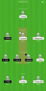 WCC vs PCC Dream11 Team for grand league