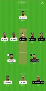 ZNCC vs POCC Dream11 Team for grand league