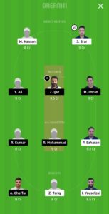 GHG vs ECC Dream11 Team for grand league