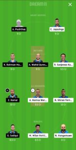 VCC vs GHG Dream11 Team for small league