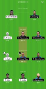 BTC vs VCC Dream11 Team for small league