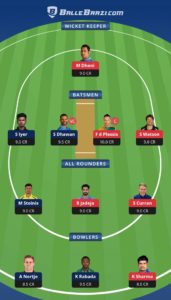 CSK vs DC Balebaazi Team For Grand League