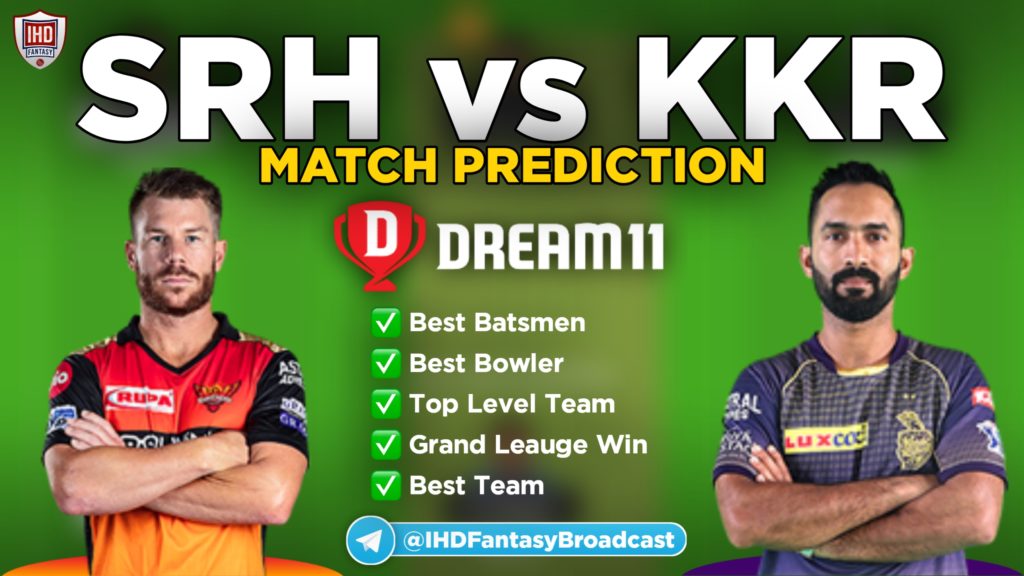 KKR vs SRH Dream11 team prediction