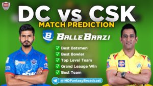 IPL 2020 - Match 7 CSK vs DC Ballebazi Team Prediction Today Match