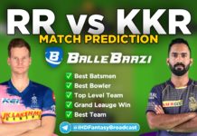 IPL 2020 - Match 12 RR vs KKR Ballebaazi Team Prediction Today Match