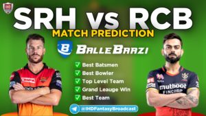 IPL 2020 - Match 3 SRH vs RCB Ballebazi Team Prediction Today Match