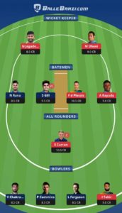 RR vs KXIP Balebaazi Team For Grand League