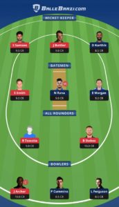 RR vs KKR Balebaazi Team For Grand League