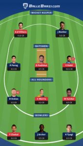 RCB vs RR Balebaazi Team For Grand League