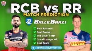 IPL 2020 - Match 15 RCB vs RR Ballebaazi Team Prediction Today Match