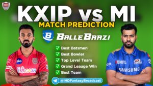 IPL 2020 - Match 13 MI vs KXIP Ballebaazi Team Prediction Today Match