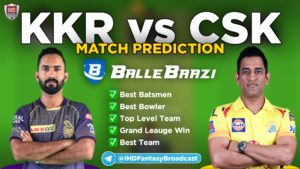 IPL 2020 - Match 21 KKR vs CSK Ballebaazi Team Prediction Today Match