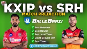 IPL 2020 - Match 22 KXIP vs SRH Ballebaazi Team Prediction Today Match