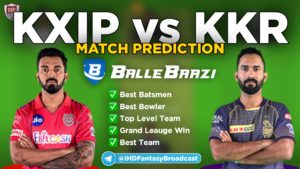 IPL 2020 - Match 24 KXIP vs KKR Ballebaazi Team Prediction Today Match