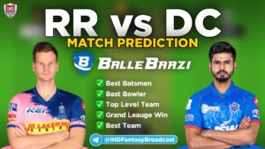 IPL 2020 - Match 23 RR vs DC Ballebaazi Team Prediction Today Match