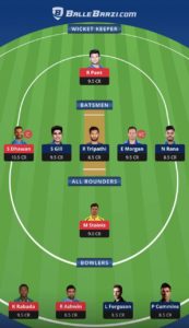 DC vs KKR Balebaazi Team For Grand League