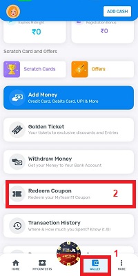 Myteam11 redeem coupon