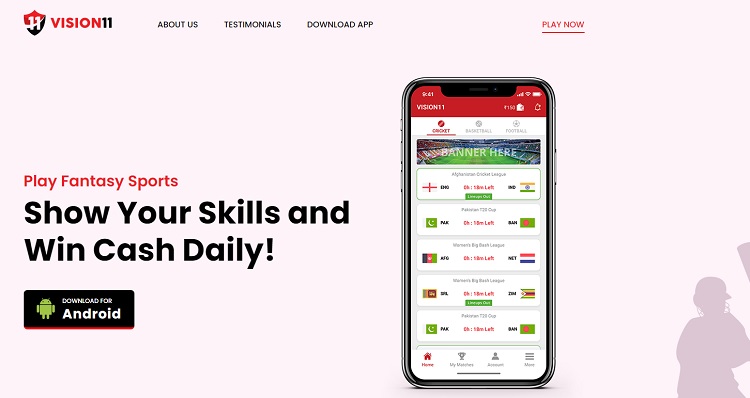 Vision11 fantasy cricket app