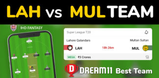 LAH vs MUL Dream11 Team Prediction 20th Match PSL 2023 (100% Winning Team)