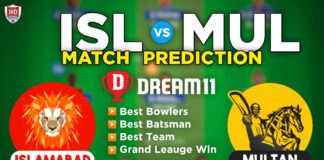 ISL vs MUL Dream11 Team Prediction 24th Match PSL 2023 (100% Winning Team)
