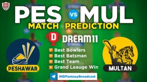 PES vs MUL Dream11 Team Prediction 13th Match PSL 2022 (100% Winning Team)