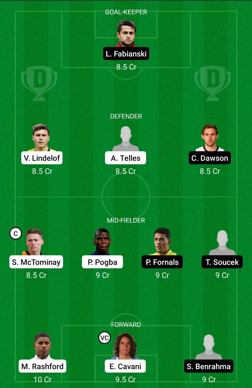 MUN VS WHU DREAM11 TEAM PREDICTION Today's Football Match.