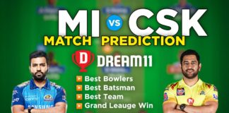 MI vs CHE Dream11 Team Prediction, Score, Stats | Mumbai vs Chennai 12th TATA IPL 2023 Match