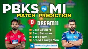 PBKS vs MI Dream11 Team Prediction 17th Match IPL 2021 (100% Winning Team)
