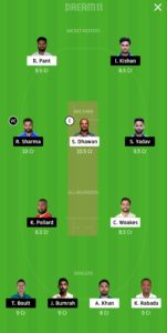 DC vs MI Dream11 Team For Small League