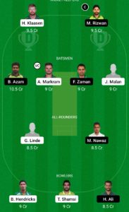 PAK vs SA Dream11 Team for Small League