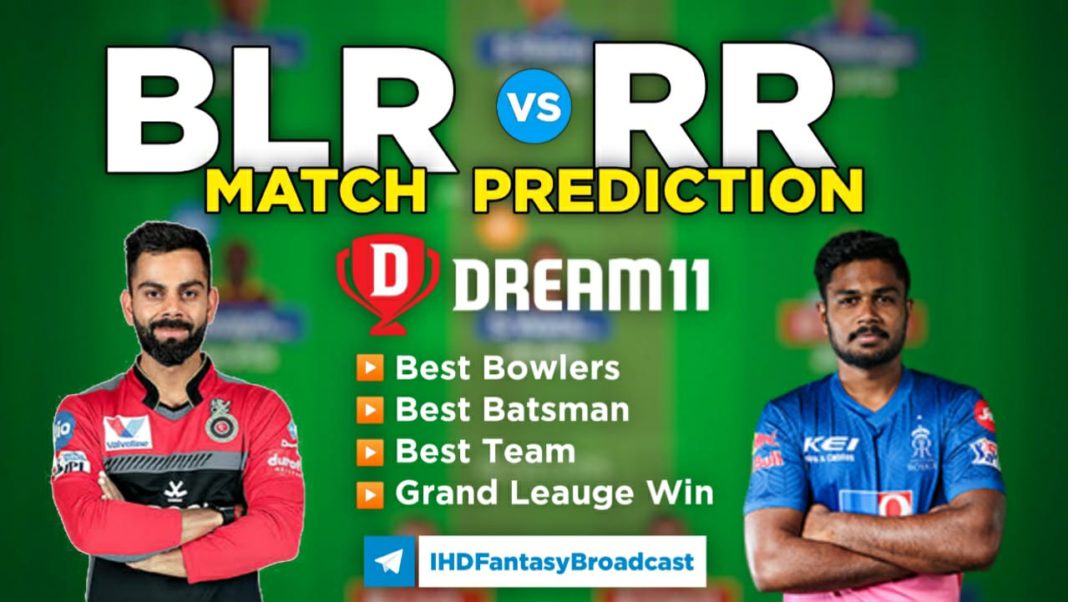 RR Vs BLR Dream11 Team Prediction, Score, Stats | Rajasthan Vs ...