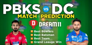 PBKS vs DC Dream11 Team Prediction 29th Match IPL 2021 (100% Winning Team)
