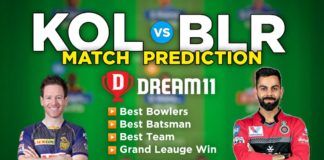 RCB vs KKR Dream11 Team Prediction, Score, Stats | Bangalore vs Kolkata 36th TATA IPL 2023 Match