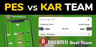 PES vs KAR Dream11 Team Prediction 17th Match PSL 2023 (100% Winning Team)