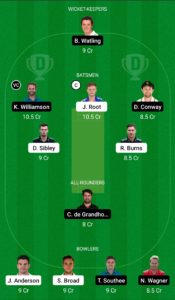 ENG vs NZ Dream11 Team for Small League