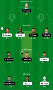 ISL vs LAH Dream11 Team For Grand League