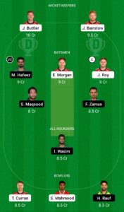 ENG vs PAK Dream11 Team For Grand League