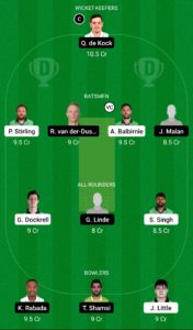 IRE vs SA Dream11 Team for Small League