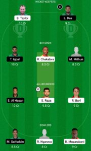 ZIM vs BAN Dream11 Team For Grand League