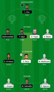 BZIM vs BAN Dream11 Team For Grand League