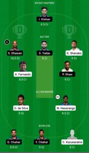 IND vs SL Dream11 Team For Small League