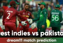 PAK vs WI Dream11 Team Prediction