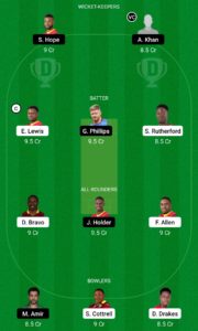 SKN vs BAR Dream11 Team for small league