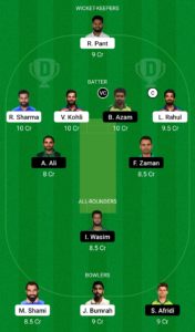 IND vs PAK Dream11 Team For Small League